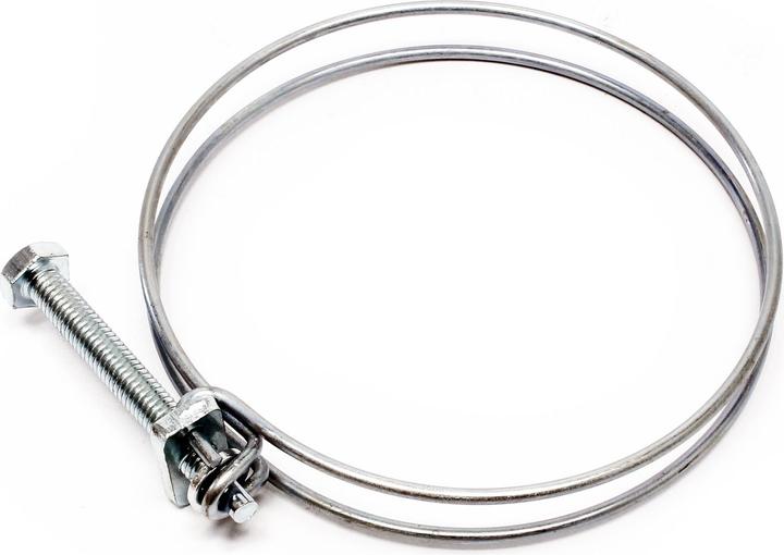 Actual product image Wiltec Double wire hose clip clamps W1 screw tight 47-52 mm 2.2 mm M6x50