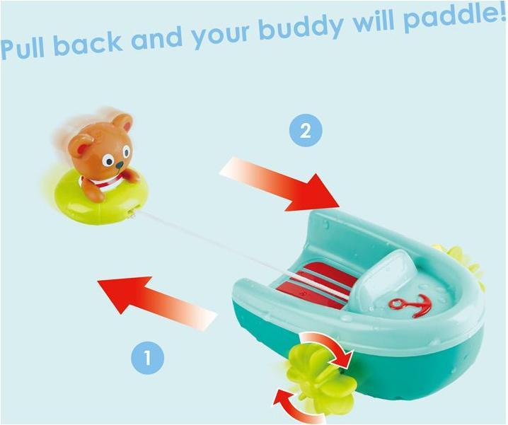 Actual product image Hape Inflatable boat with pullback motor