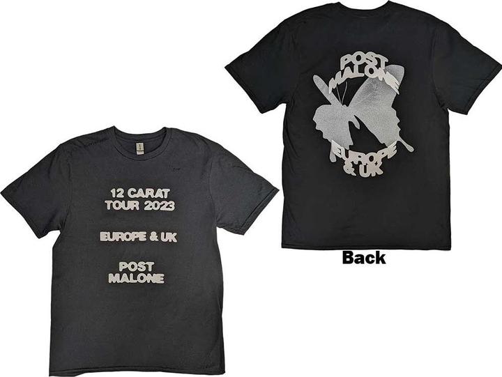 Actual product image Post Malone Butterfly Logo 2023 Tour Back Print (L)