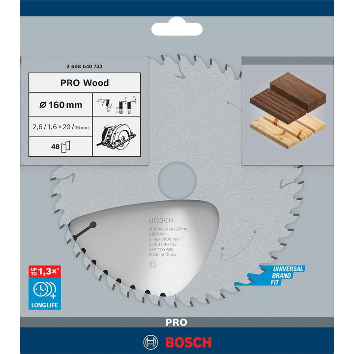Produktbild Bosch Professional Zubehör PRO Wood Kreissägeblatt, 160 x 2.6 x 20 mm