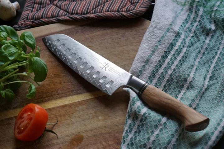 Actual product image Ryda Knives Santoku knife - ST650 Damascus 20 cm (20.50 cm)