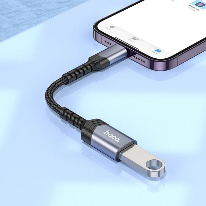 Immagine prodotto Hoco Cable adapter iPhone Lightning 8-pin (male) to USB (female) 3.0 UA24 black (USB 3.0)
