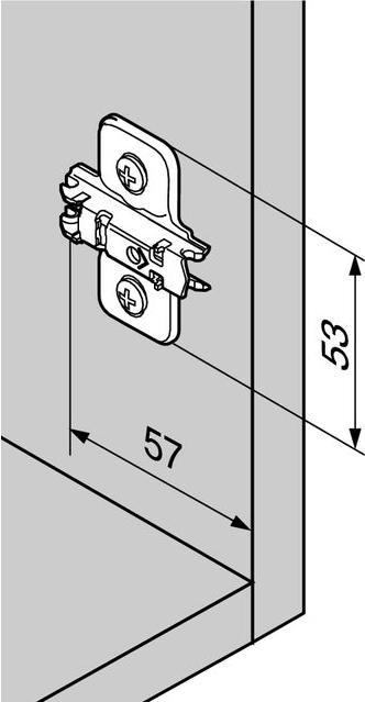 Produktbild Blum Kreuzmontageplatten CLIP Eckmontage (1 Stk.)