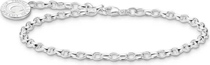 Produktbild Thomas Sabo Charm Armband mit Schimmernden Weissem Kaltemaille Silber (17 cm, 925er Silber, Emaille)