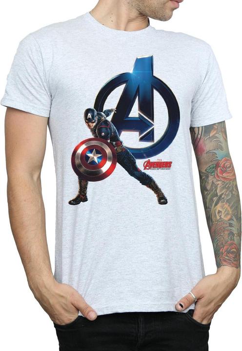 Actual product image Mens Captain America Pose T-Shirt (XL)