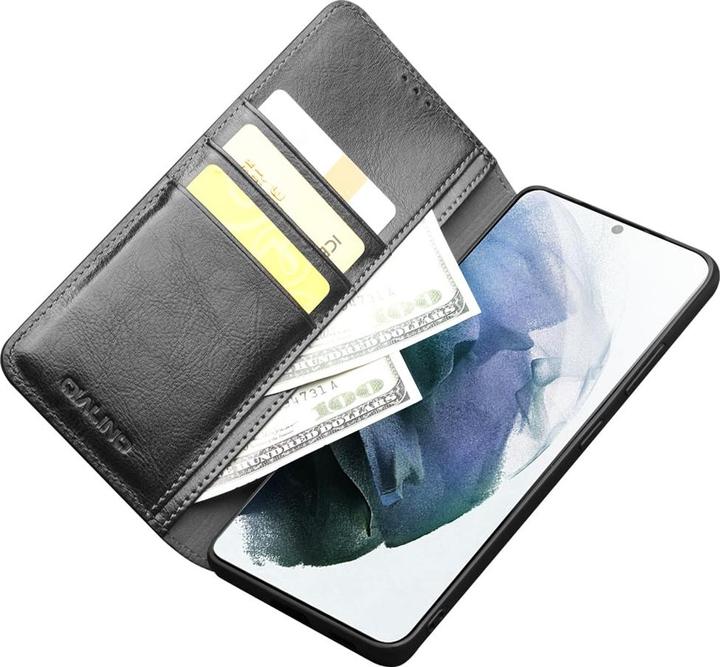 Actual product image QiAlino Fourre Flip cuir véritable (Samsung Galaxy S24+)