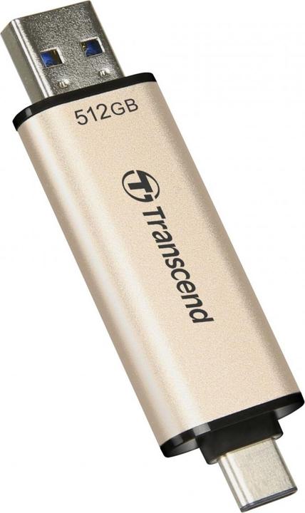 Image du produit Transcend Clé USB JetFlash 930C 512 Go USB Type-A / USB Type-C 3.2 Gen 1 (3.1 Gen 1) Or (512 Go, USB-A, USB-C)