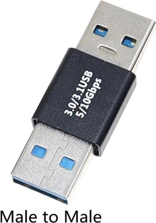 Actual product image PowerGuard USB-A to USB-A Coupling Gender Changer (male/male) 10 Gbit/s Data & Charge (USB 3.1)
