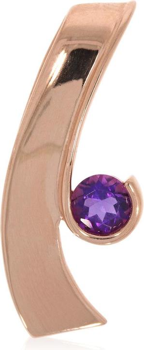 Actual product image Xen Pendant with 5 mm amethyst approx. 0.50 ct. rose gold plated (925 Sterling silver)
