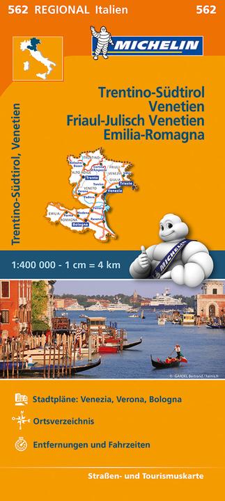 Actual product image Michelin Map Trentino-Alto Adige,Veneto