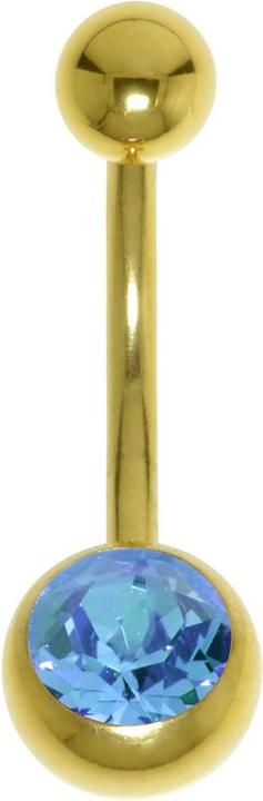 Immagine prodotto Bijouteria Piercing ventre (Rivestimento in PVD (colore oro), Acciaio chirurgico 316L, Cristallo premium)