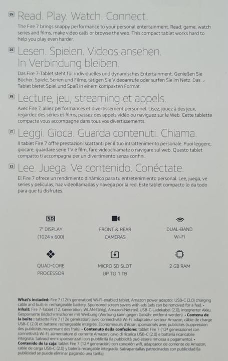 Produktbild Amazon Fire 7 (2014) inkl. Alexa (7", 32 GB, Schwarz)