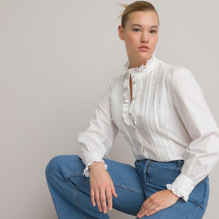 Image du produit La Redoute Collections Blouse Signature de style victorien (36)
