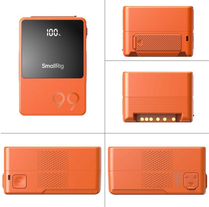 Actual product image SmallRig VB99 mini V Mount Batteryï¼Orangeï¼4929 (Rechargeable battery)