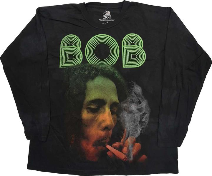Bob Marley Unisex Adult Smoke Gradient Long-Sleeved T-Shirt