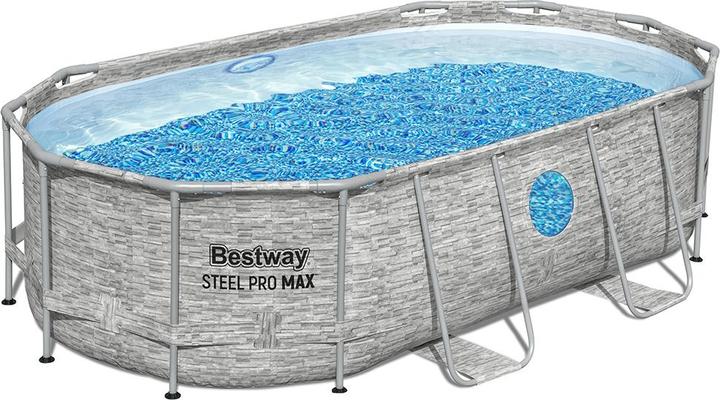 Actual product image Bestway Steel Pro MAX Splashview Frame P ool Komplett-Set mit Filterpumpe 427x250 (427 x 250 x 100 cm)