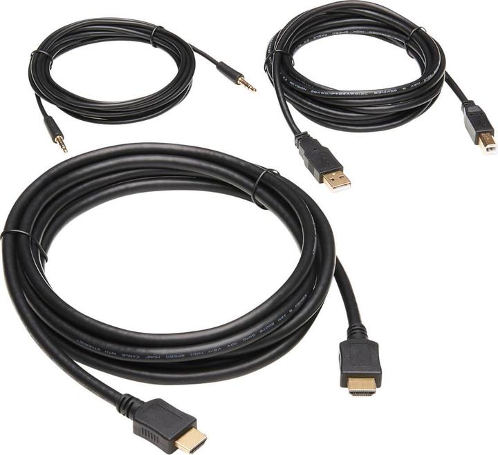 Eaton HDMI KVM Cable Kit - 4K HDMI USB 2.0 3.5mm Audio M/M Black 10 ft. 3.05m