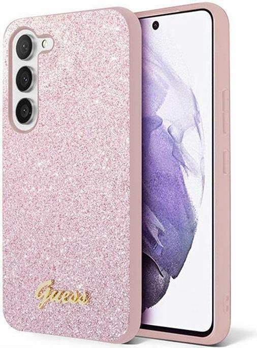 Produktbild Guess Tasche für S24 S921 GUHCS24SHGGSHP Hardcase Glitter Script pink (Samsung Galaxy S24)