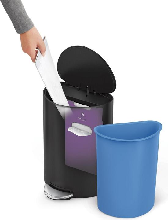 Actual product image Simplehuman Half-round pedal bin (6 l)