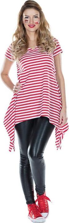 Actual product image Rubies Striped tunic red -white for ladies (38)