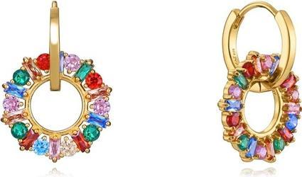 Viceroy Playful gold-plated circles with zirconia 2in1 Elegant 13174E100-39