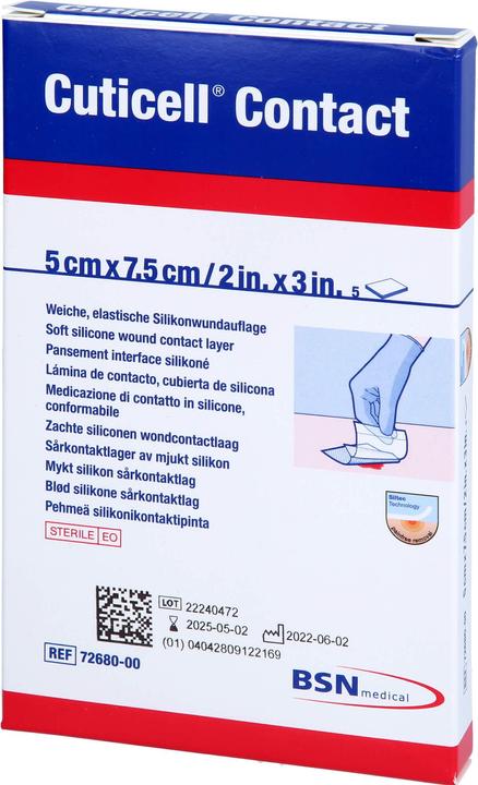 Actual product image BSN Contact Silikonwundauflage 5x7.5cm (5 x)