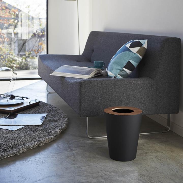 Produktbild Yamazaki - Trash Can Round - Rin - brown (1.30 l)