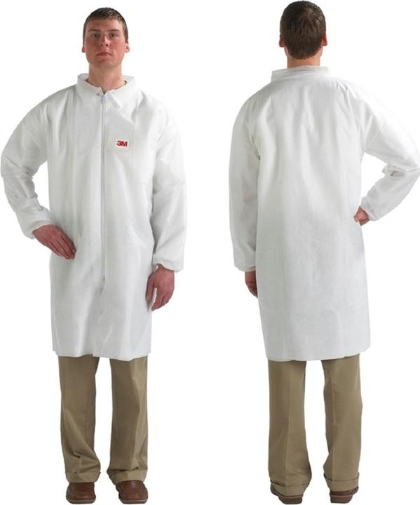 Produktbild 3M Einweg Unisex Laborkittel, PE Weiss, Grösse XXL (XXL)