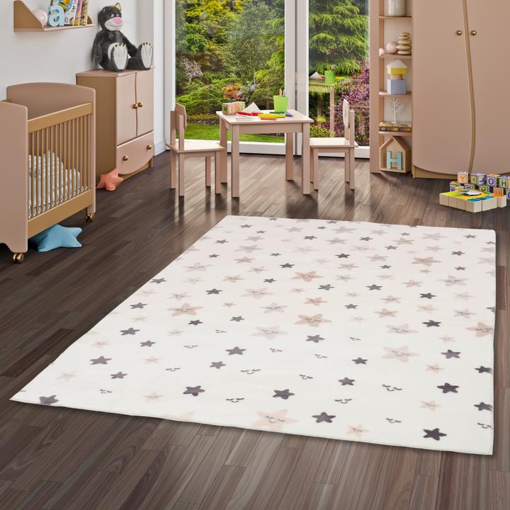 Image du produit Pergamon Super Soft Fellteppich Pearl Kids Sterne (200 x 290 cm)