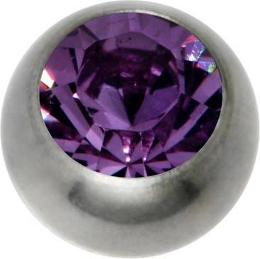 Actual product image Bijouteria 1.2mm Titanium piercing part (Crystal, Titanium)