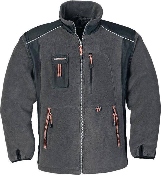 Terratrend Fleece jacket size L dark grey/black/orange (L)