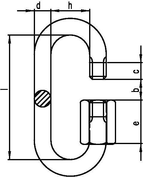 Immagine prodotto Kleinsorge Catena a sgancio rapido misura 5 Altezza interna 39 mm Larghezza di apertura 6,5 mm elettrozincato (0.05 m)