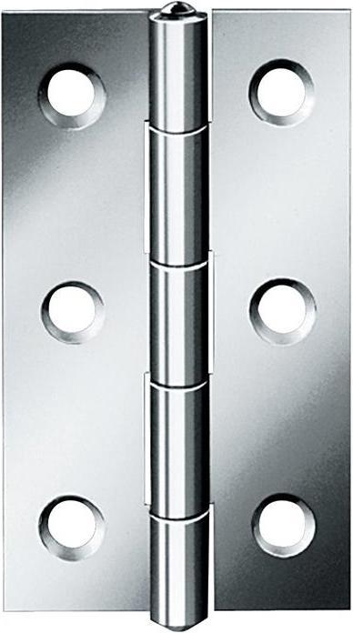 Actual product image Vormann Hinge Height 70 mm Width 38 mm Thickness 1.4 mm Steel blue galvanised rolled, narrow