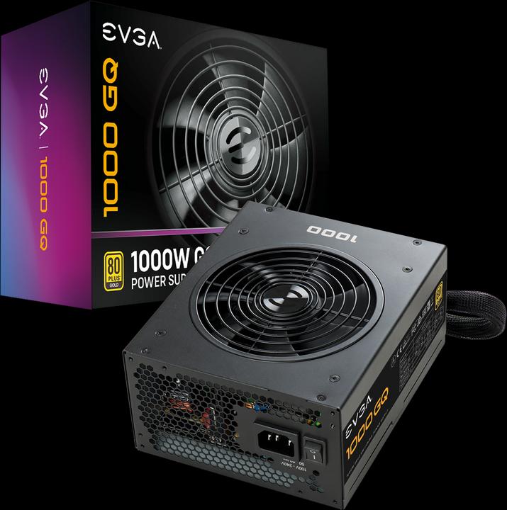 Image du produit EVGA Alimentation 1000 GQ 1000 W, 80 PLUS Gold, entièrement modulaire (1000 W)