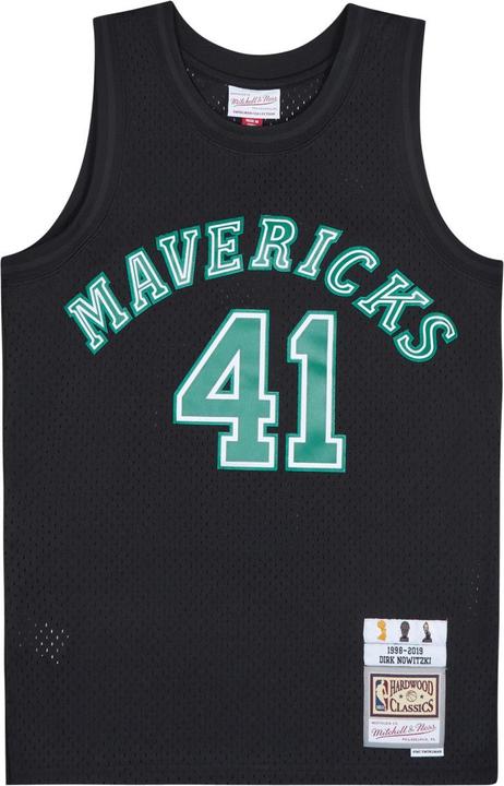 Mitchell & Ness NBA Dallas Mavericks Dirk Nowitzki Black Team Color Swingman Trikot Herren