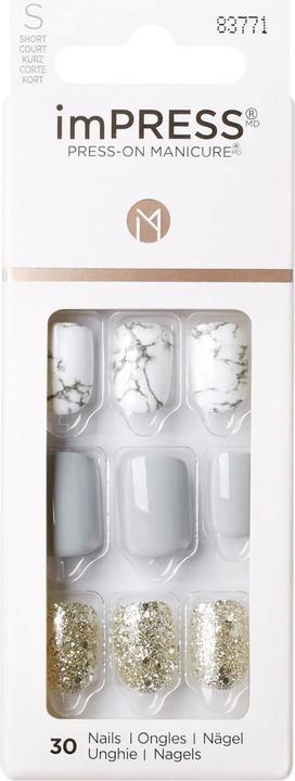 Immagine prodotto KISS Chiodi - imPress Knock Out (Unghie artificiali, Grigio, Bianco)