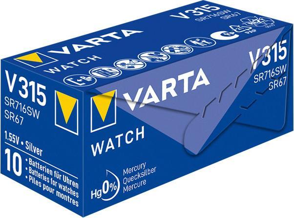 Actual product image Varta Watch V315 (10 pcs., SR67, 20 mAh)