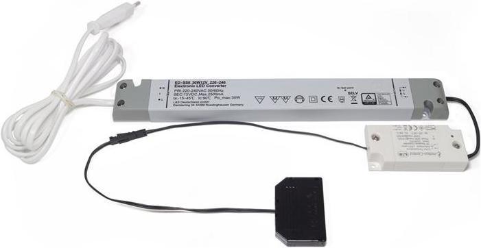 Actual product image L&S Emotion 1-channel radio control Frankfurt series 230 V 12 V 30 W 6-way distributor