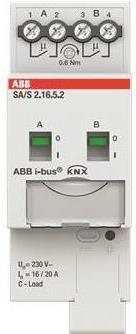 Actual product image ABB Switch actuator, 2-gang 16 A SA/S2.16.5.2 C-load REG 2CDG110265R0011 (Switch actuator)