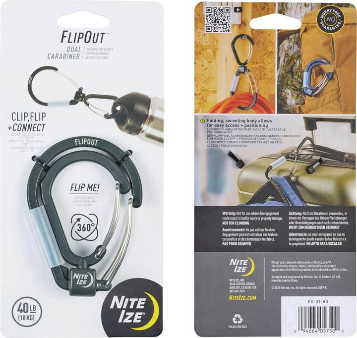 Image du produit Nite Ize Mousqueton double FlipOut