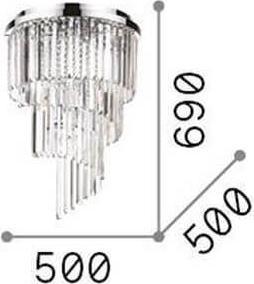 Actual product image Ideal lux CARLTON ceiling light E14 12-way ⌀500mm dimmable gold 213507 (E14)