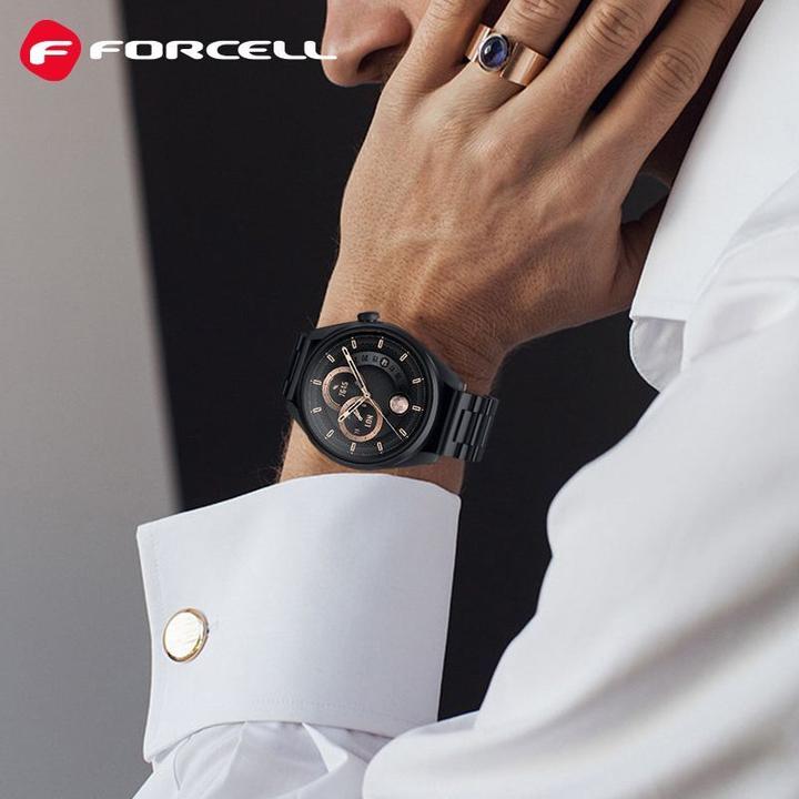 Produktbild Forcell Strap F-DESIGN FS06 strap for Samsung Watch 22 mm black (Edelstahl)