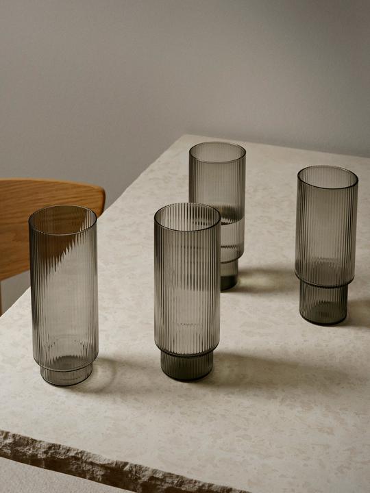Actual product image Ferm Living Ripple (3 dl, 4 x, Long drink glasses)