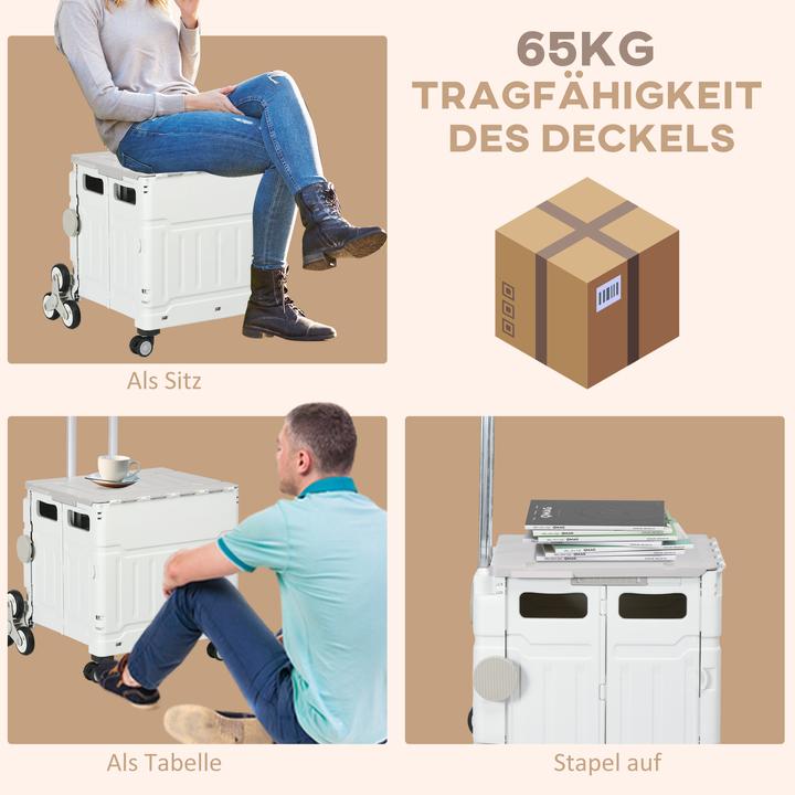 Immagine prodotto Homcom Carrello spesa con manico telescopico