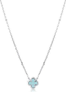 Produktbild JVD - Silver women's necklace Four-leaf clover for luck SVLN0749SK2PT45