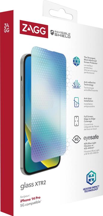 Actual product image Zagg Glass XTR2 (1 Piece, Apple iPhone 14 Pro)