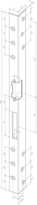 Actual product image Assa Abloy FF STRIKE PLATE SIIW2 -------31235-05DIN RIGHT (Door handle)