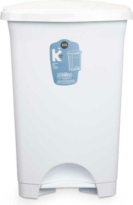 Image du produit Natec Papierkorb mit Pedal Weiss Kunststoff 50 L (3 Stück) (50 l)