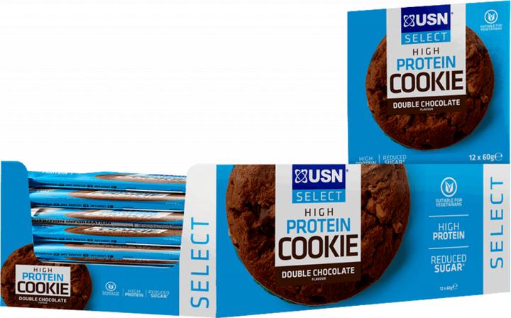 Image du produit USN Choisir un biscuit protéiné (Double Chocolate, 12 pcs, 720 g)