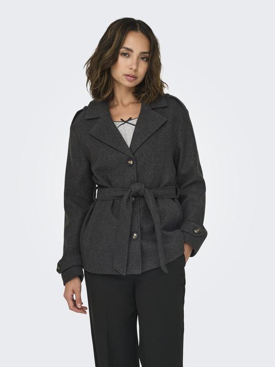 Actual product image Only Lapel collar Cuffs with button Jacket Trench coat (L)